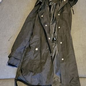 Womens knee length rain coat dressy